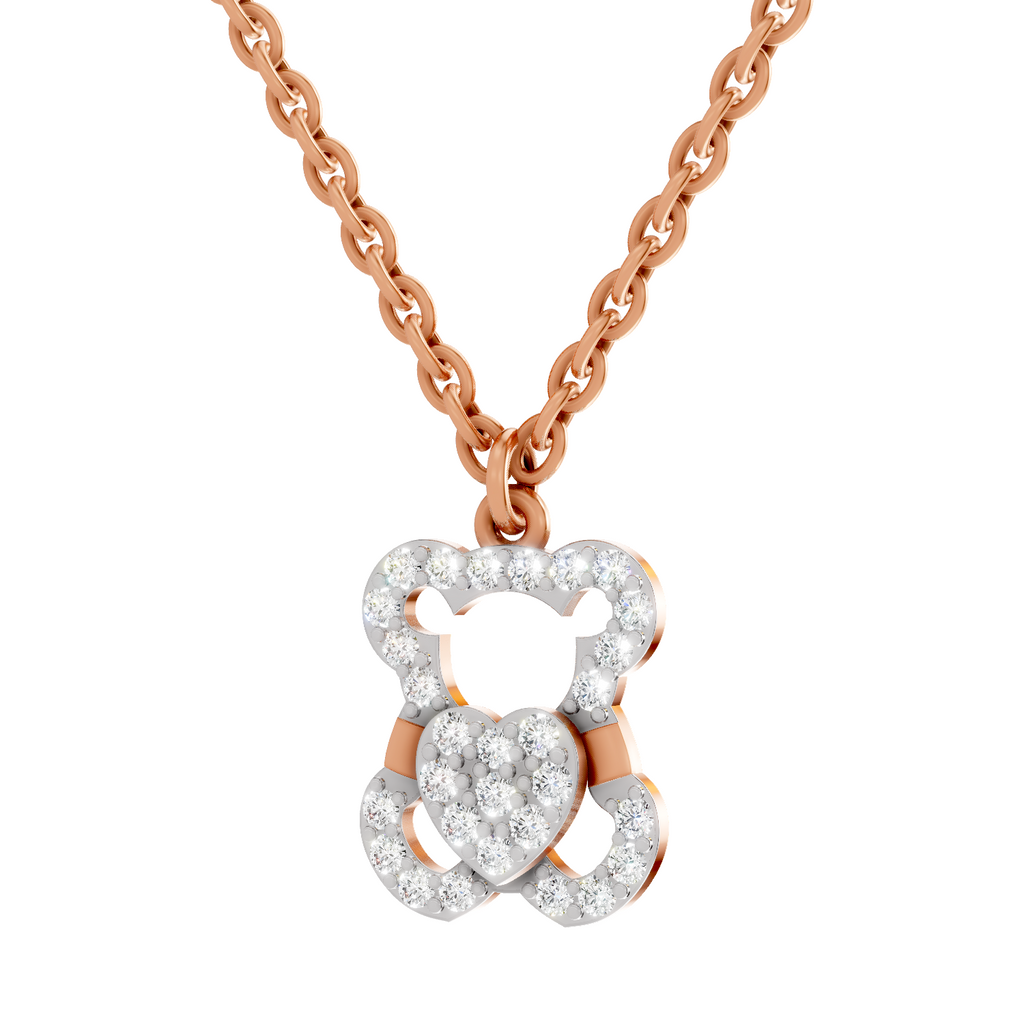 0.3 Carat Teddy Love Pendant | 14K Rose Gold