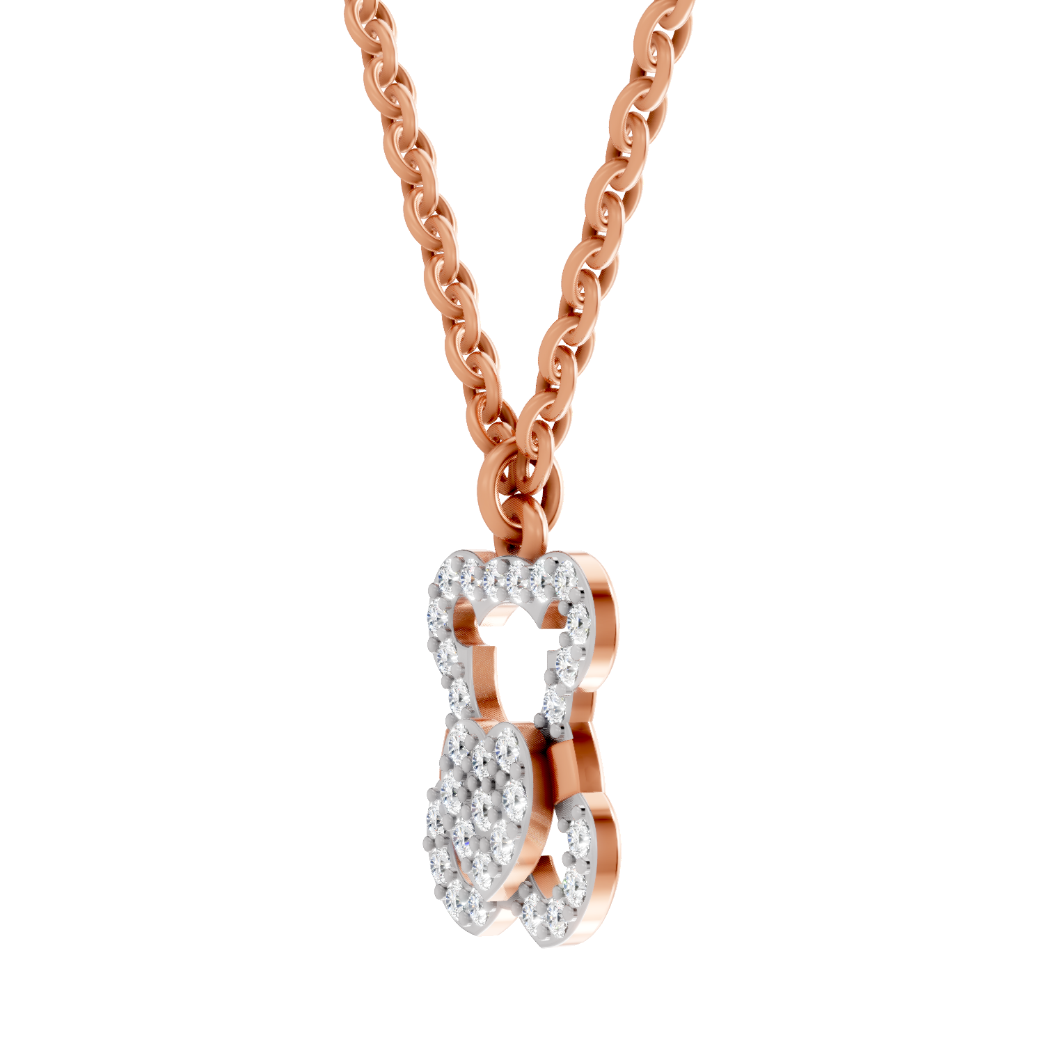 0.3 Carat Teddy Love Pendant | 14K Rose Gold