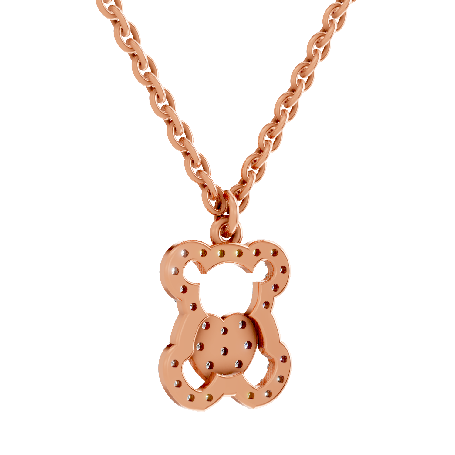 0.3 Carat Teddy Love Pendant | 14K Rose Gold