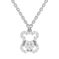 0.3 Carat Teddy Love Pendant | 14K White Gold