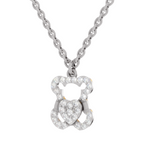 0.3 Carat Teddy Love Pendant | 14K White Gold