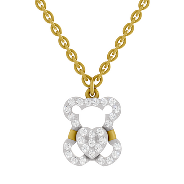 0.3 Carat Teddy Love Pendant | 14K Yellow Gold