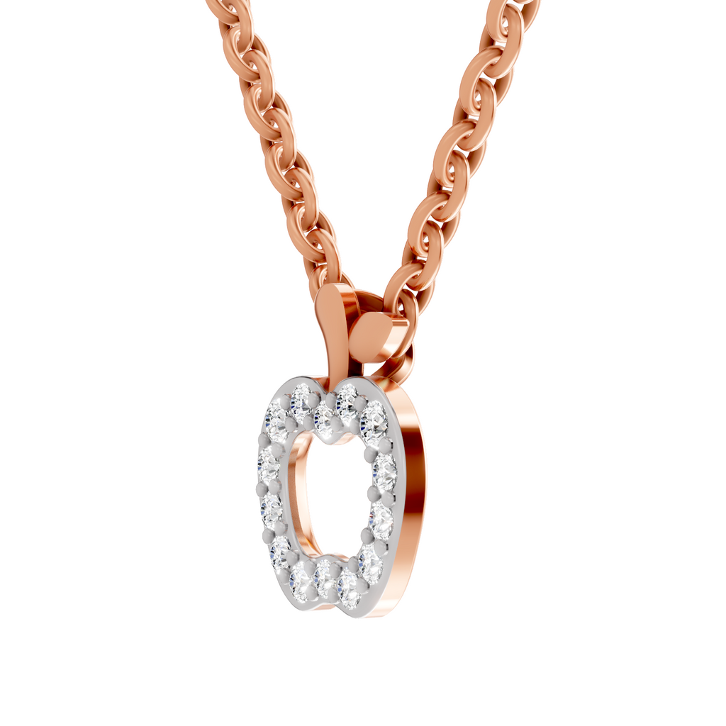 0.18 Carat Shine Apple Drop Pendant | 14K Rose Gold