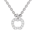 0.18 Carat Shine Apple Drop Pendant | 14K White Gold