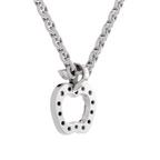 0.18 Carat Shine Apple Drop Pendant | 14K White Gold