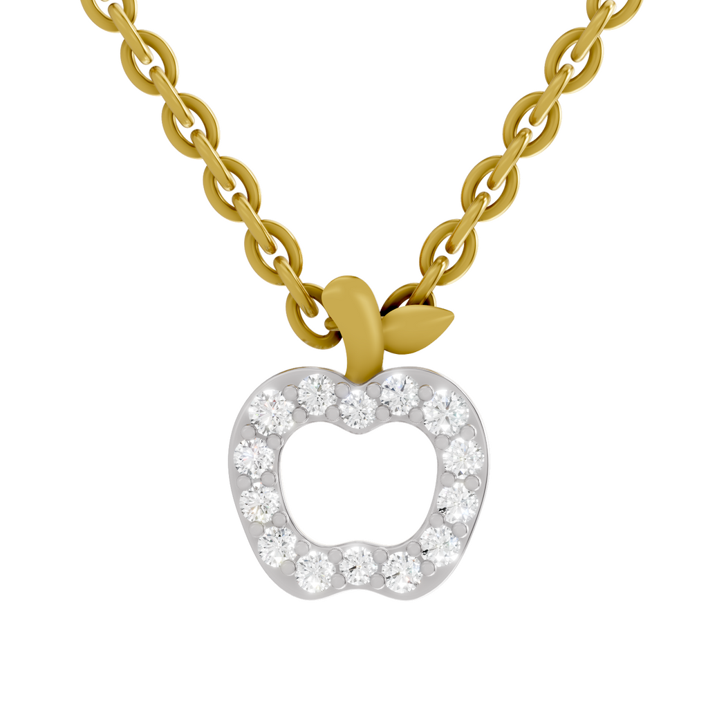 0.18 Carat Shine Apple Drop Pendant | 14K Yellow Gold