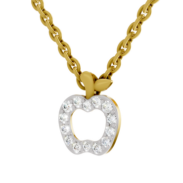 0.18 Carat Shine Apple Drop Pendant | 14K Yellow Gold