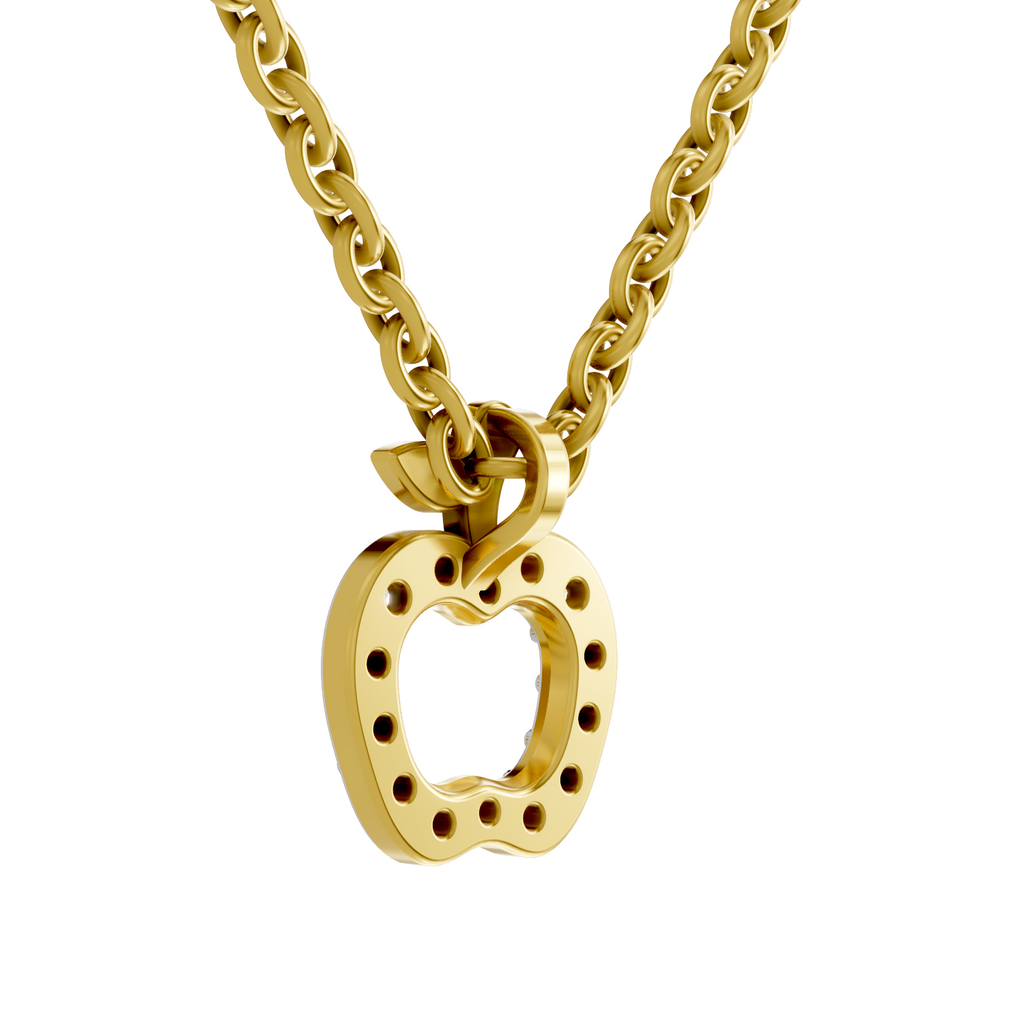 0.18 Carat Shine Apple Drop Pendant | 14K Yellow Gold