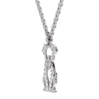 0.18 Carat Sterling Pup Silhouette Pendant | 14K White Gold