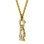 0.18 Carat Sterling Pup Silhouette Pendant | 14K Yellow Gold
