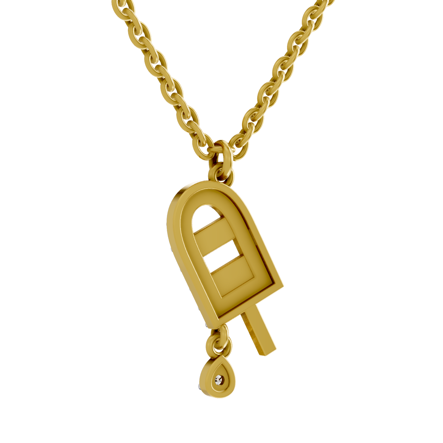 0.31 Carat Popsicle Pendant | 14K Yellow Gold