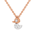 0.18 Carat Pave-Set Rubber Ducky Pendant | 14K Rose Gold