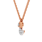 0.18 Carat Pave-Set Rubber Ducky Pendant | 14K Rose Gold
