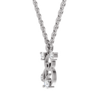 0.18 Carat Little Spark Bear Pendant | 14K White Gold