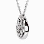 0.06 Carat Round Swirl Pendant | 14K White Gold