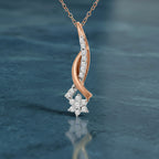 0.16 Ct Diamond Pendant Necklace in 14Kt