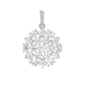 0.33 Carat Medallion Cluster Pendant | 14K White Gold