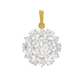 0.33 Carat Medallion Cluster Pendant | 14K Yellow Gold