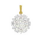 0.33 Carat Medallion Cluster Pendant | 14K Yellow Gold