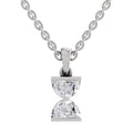 0.79 Carat Hourglass Pendant | 14K White Gold