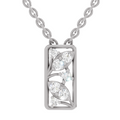 0.26 Carat Round Shape Everleaf Pendant | 14K White Gold