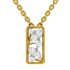 0.26 Carat Round Shape Everleaf Pendant | 14K Yellow Gold