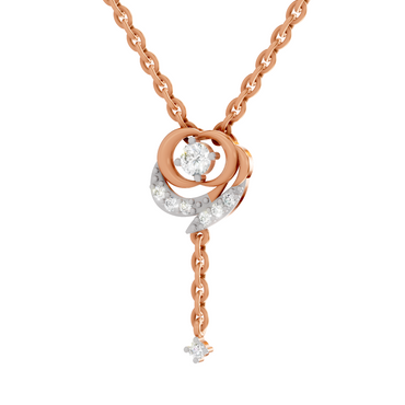 0.19 Carat Lab Grown Diamond Infinity Drop Pendant in 14K