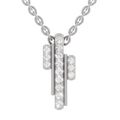 0.23 Carat Round Shape Skyline Pendant | 14K White Gold