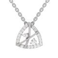 0.29 Carat Round Shape Trinity Spark Pendant | 14K White Gold