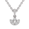 0.25 Carat Round Shape Trinity Bloom Pendant | 14K White Gold