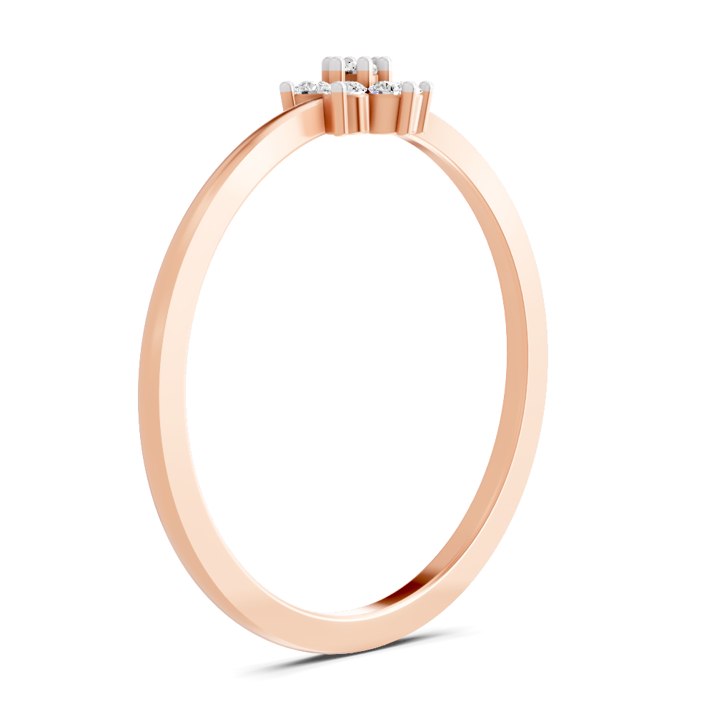 Sparkles Lab Grown Diamond 0.13 Celestial Bloom Ring| 14K Rose Gold