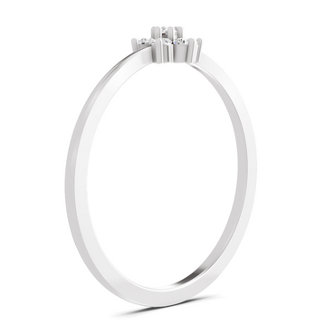 Sparkles Lab Grown Diamond 0.13 Celestial Bloom Ring| 14K White Gold