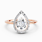 0.70 Carat Round Shape Diamond Ring | 14K Rose Gold