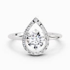 0.70 Carat Round Shape Diamond Ring | 14K White Gold