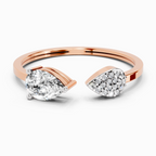 0.55 Ct Pear Ring | 14K Rose Gold