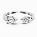 0.55 Ct Pear Ring | 14K White Gold