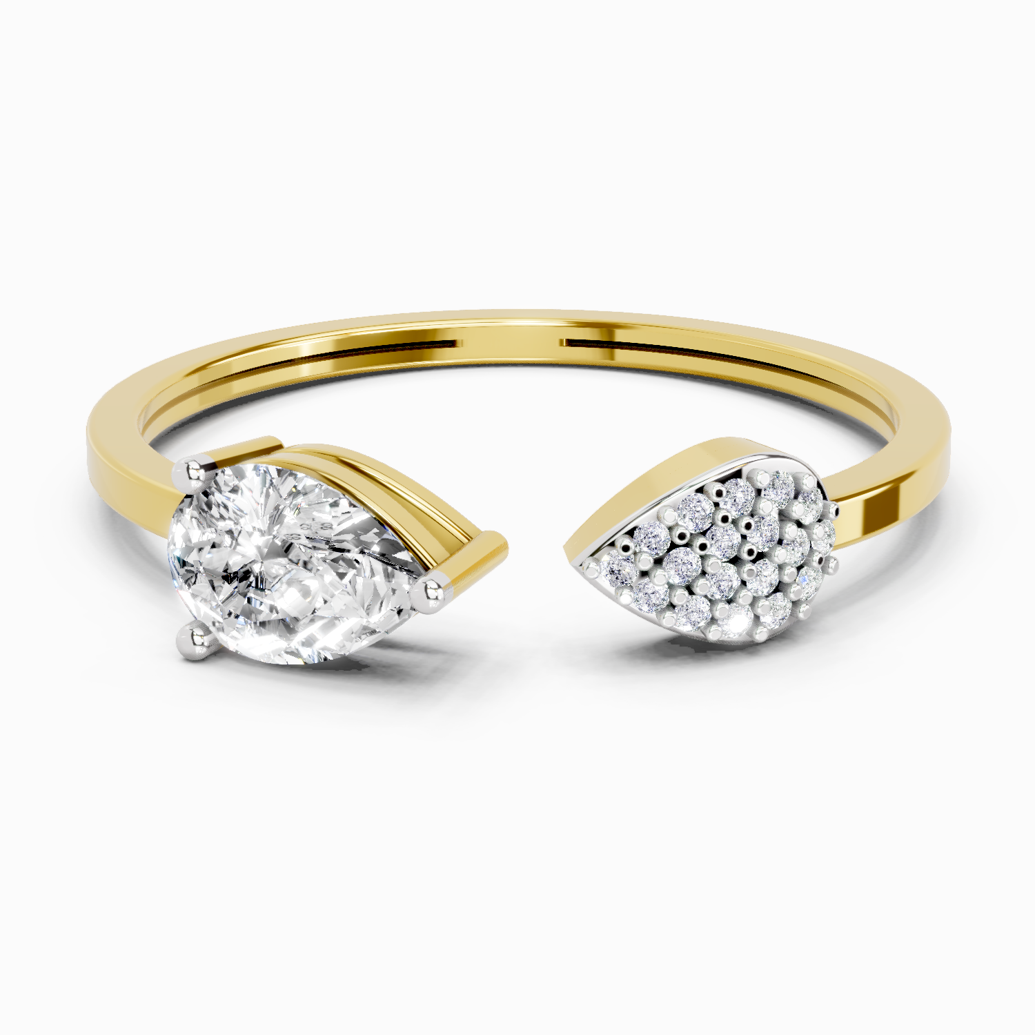 0.55 Ct Pear Ring | 14K Yellow Gold