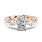 1.07 Carat Oval Shape Engagement Ring | 14K Rose Gold