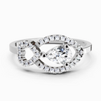 0.43 Carat Pear Shape Diamond Ring | 14K White Gold