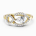 0.43 Carat Pear Shape Diamond Ring | 14K Yellow Gold
