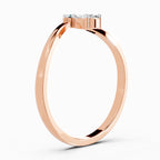 Sparkles Lab Grown Diamond 0.23 Carat Pear Shape Ring| 14K Rose Gold
