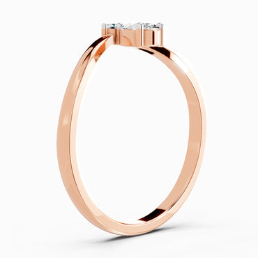 Sparkles Lab Grown Diamond 0.23 Carat Pear Shape Ring| 14K Rose Gold