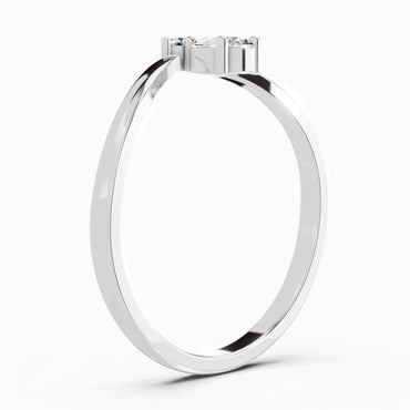 Sparkles Lab Grown Diamond 0.23 Carat Pear Shape Ring| 14K White Gold