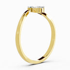 Sparkles Lab Grown Diamond 0.23 Carat Pear Shape Ring| 14K Yellow Gold