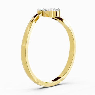 Sparkles Lab Grown Diamond 0.23 Carat Pear Shape Ring| 14K Yellow Gold