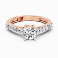 0.75 Ct Round Shape Diamond Solitaire Ring | 14K Rose Gold