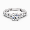 0.75 Ct Round Shape Diamond Solitaire Ring | 14K White Gold