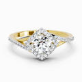 0.67 Ct Round Shape Diamond Engagement Ring | 14K Yellow Gold