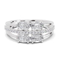 1.36 Carat Quadra Oval Engagement Ring | 14K White Gold