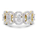 2.16 Carat Eternal Ovals Promise Engagement Ring | 14K Yellow Gold